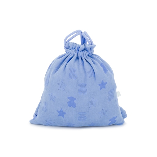 Bears and Stars nursery bag in navy blue