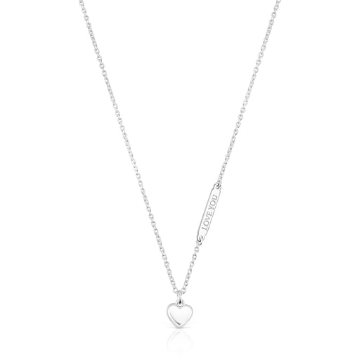 Silver Valentine's Day Necklace with heart Pendant