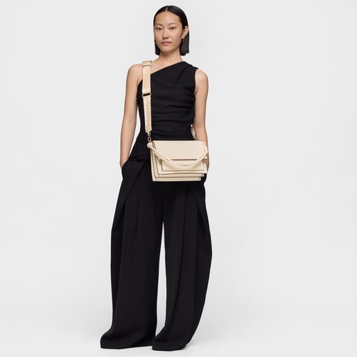 Medium beige TOUS La Rue New Audree Crossbody bag
