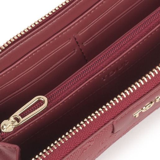 Billetera mediana Script Day burdeos