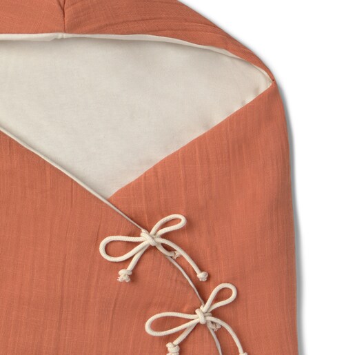 Multipurpose footmuff for crib in Classic brick red