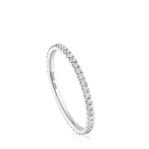 White gold Ring Wedding band with diamond Les Classiques