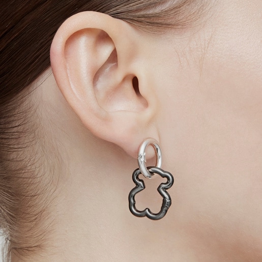 Anilla oso de plata dark silver Hold