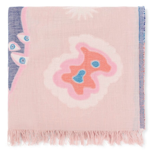 Foulard em jacquard rosa TOUS Tilsa