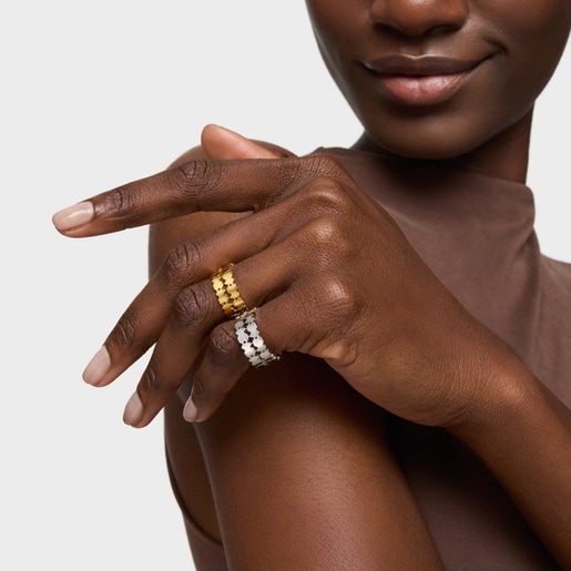 Ring with 18kt gold plating over silver TOUS Sweet 40s