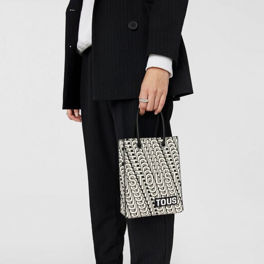 Mini bolso Pop beige y negro TOUS Vera