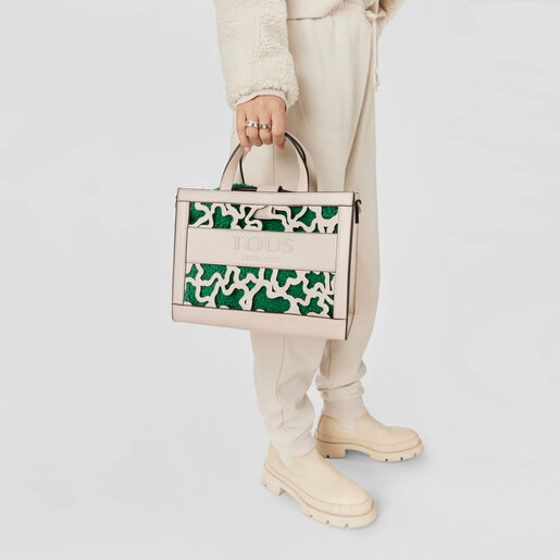 תיק יד Amaya Kaos Shock Warm גדול בצבע ירוק