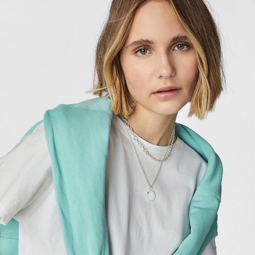TOUS Crossword Amor Medallion Pendant
