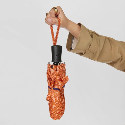 オレンジの折りたたみ傘 Kaos Mini Evolution