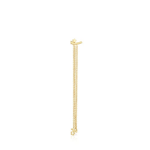 Gold TOUS Cool Joy Earrings with three chains | TOUS