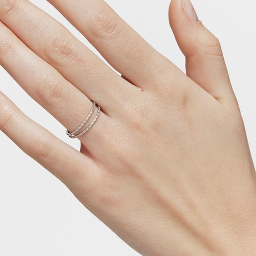 White Gold TOUS Diamond Ring with Diamonds 0.09ct