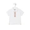 Piqué polo t-shirt in Casual white