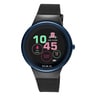 Rellotge smartwatch Rond Connect d'acer IP blau amb corretja de silicona negra