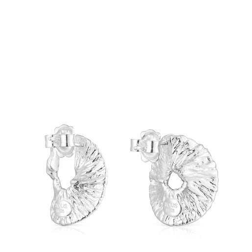 Aretes de plata con abertura Wicker