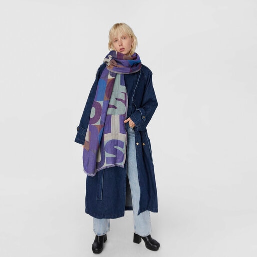 Blue jacquard TOUS Mimic Foulard