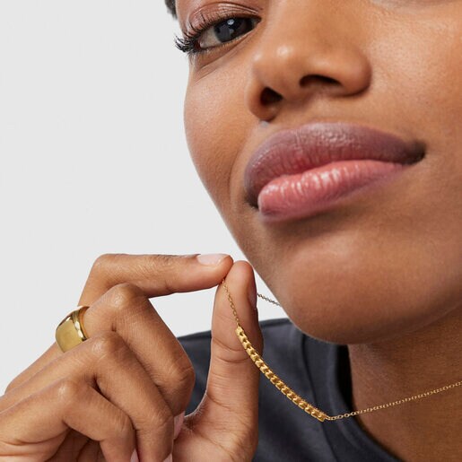 Колье Straight из вермеля с планкой