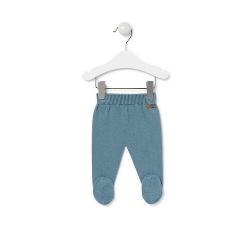 Knitted baby outfit in Tricot blue