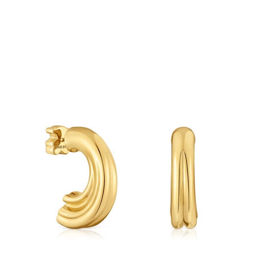 18kt gold plating over silver Hoop earrings with bear motif TOUS 1950