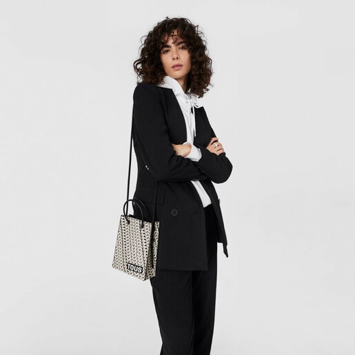 Beige and black Pop Minibag TOUS Vera