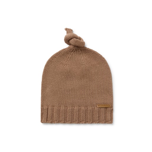 Gorro con nudo de bebé Tricot beige