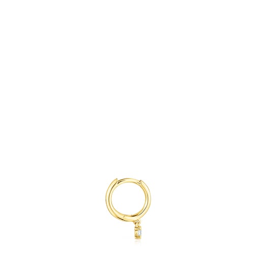 Gold TOUS Basics Hoop earring with diamond