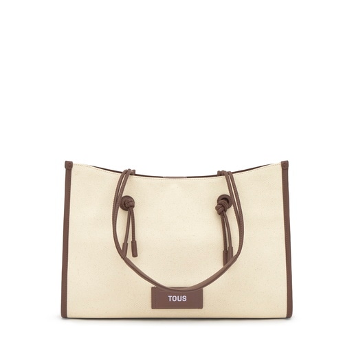 Shopper grande de jacquard beige TOUS Summer Holidays