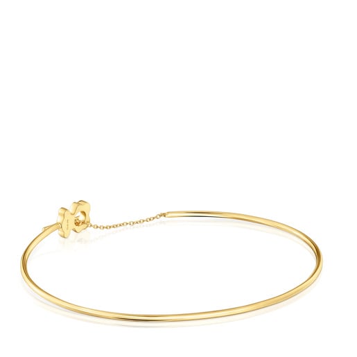 Bracelet manchette en or et ourson I-Bear