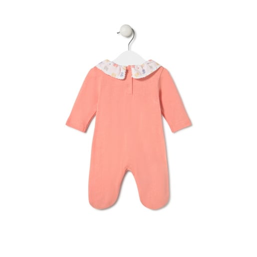 Baby girls playsuit in Star pink