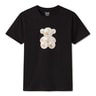 Black T-shirt Bear Pearls