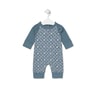Baby playsuit in Soft navy blue