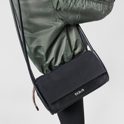 תיק צד TOUS Empire Cotton בינוני בצבע שחור