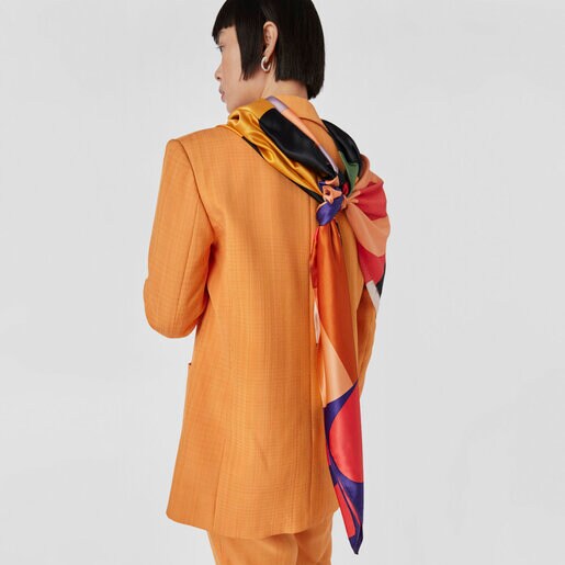 צעיף TOUS Mimic מפוליאסטר בצבע שחור