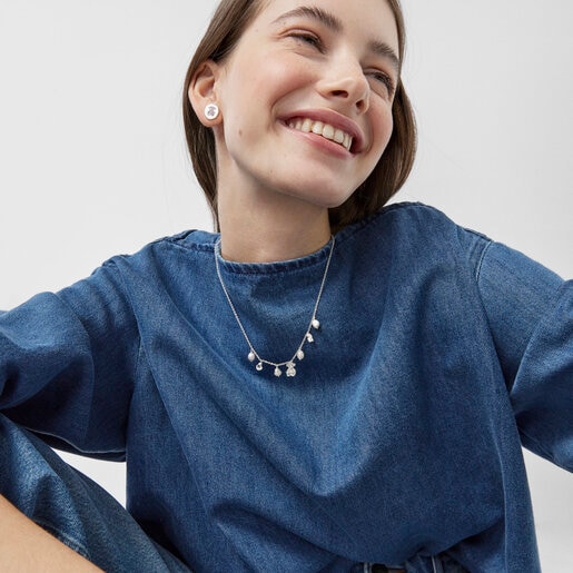 Серебряное колье Oceaan с жемчугом