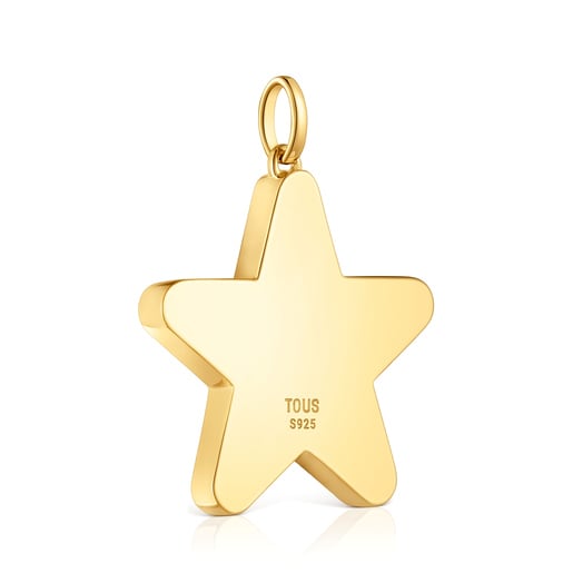 Dije mediano estrella con baño de oro 18 kt sobre plata 27 mm Sweet Dolls