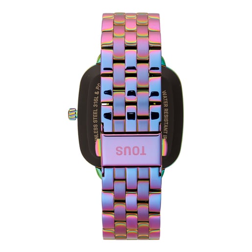 Smartwatch with iridescent IP steel bracelet D-Connect