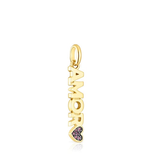 TOUS Crossword Amor Pendant with amethyst