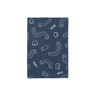 Reversible baby blanket in Nilo navy blue