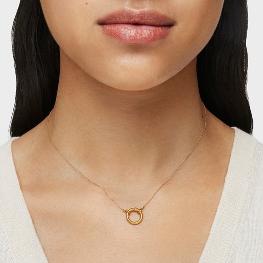 Gold Hold Necklace with 47/100" ring