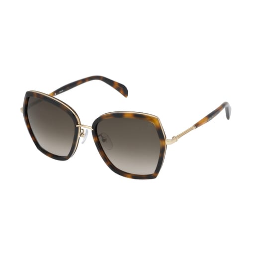 Lunettes de soleil Square Mesh havane