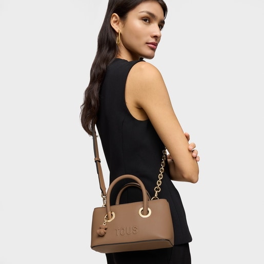Small earth-colored City bag TOUS Poppy