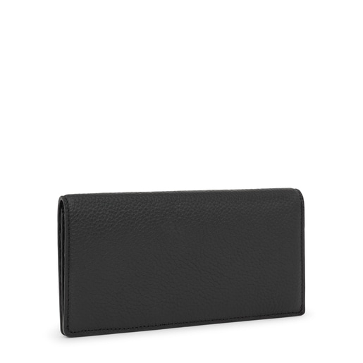 Flat black leather TOUS Balloon Wallet