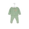 Knitted baby outfit in Tricot mist
