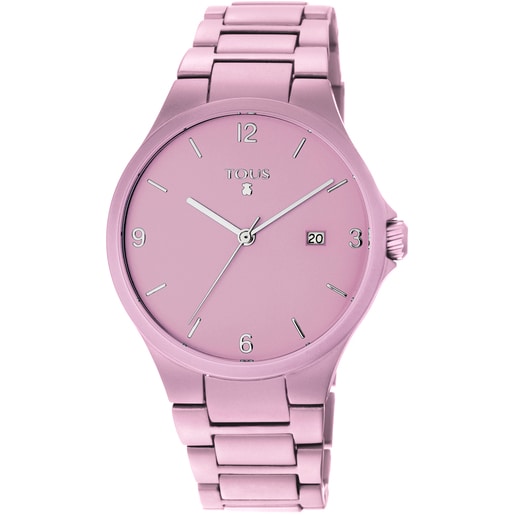 Montre Motion Aluminio en aluminium anodisé rose