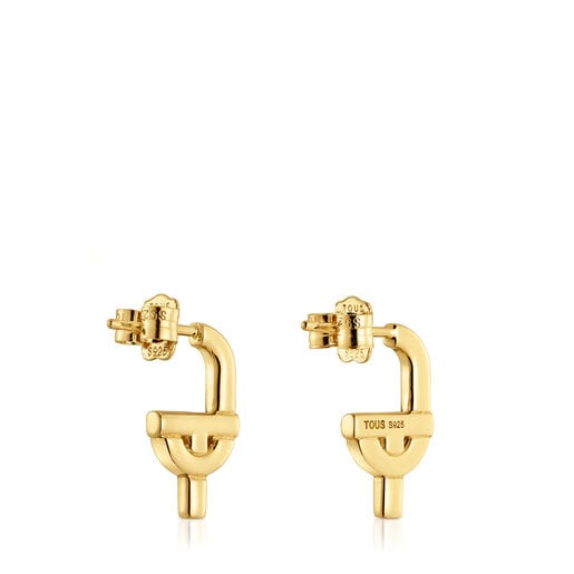 Aretes con baño de oro 18 kt sobre plata TOUS MANIFESTO