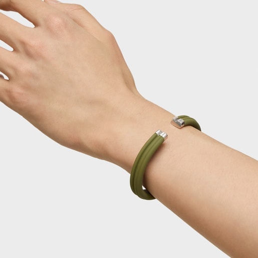 Green steel Bangle TOUS Man