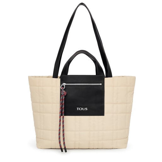 Large beige TOUS Empire Padded Tote bag