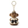 Set with Teddy raffia bear Key ring + brown Scarf