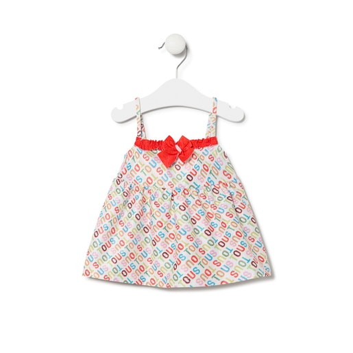 Vestido de tirantes de niña Logo multicolor