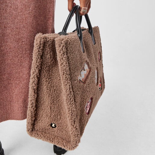 Сумка-шоппер Amaya Joy цвета таупа большого размера