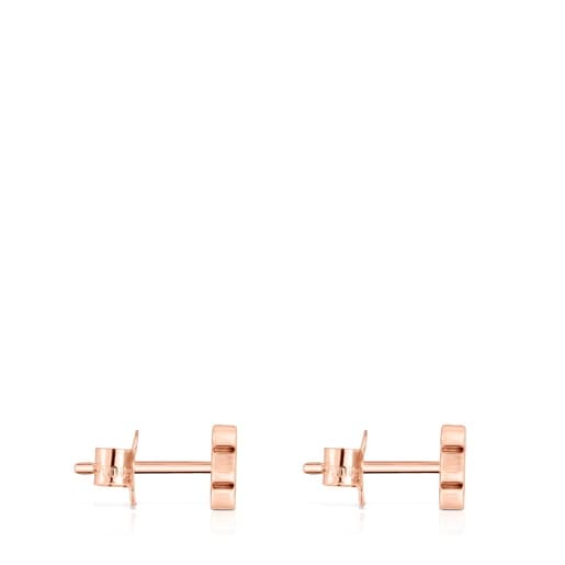 6 mm bear Earrings with 18kt rose-gold plating over silver TOUS Sweet Dolls